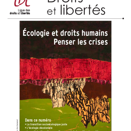 page couverture de la revue Ecologie et droits humains