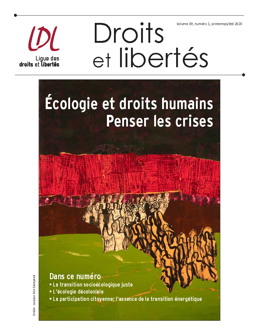 page couverture de la revue Ecologie et droits humains