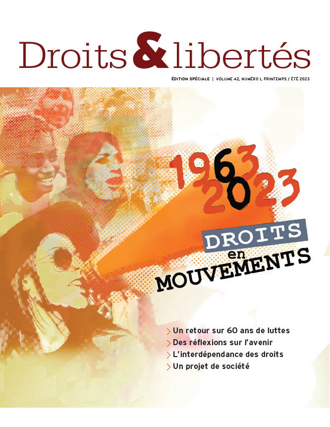 page couverture revue droits et libertés, édition spéciale