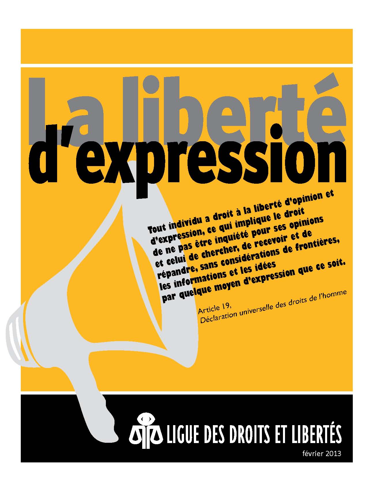 Outil D Education La Liberte D Expression Ligue Des Droits Et Libertes